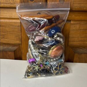 Small Mixed Broken Costume Modern Vintage Jewelry Bag for Crafting